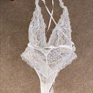 Victoria's Secret White Lace bodysuit